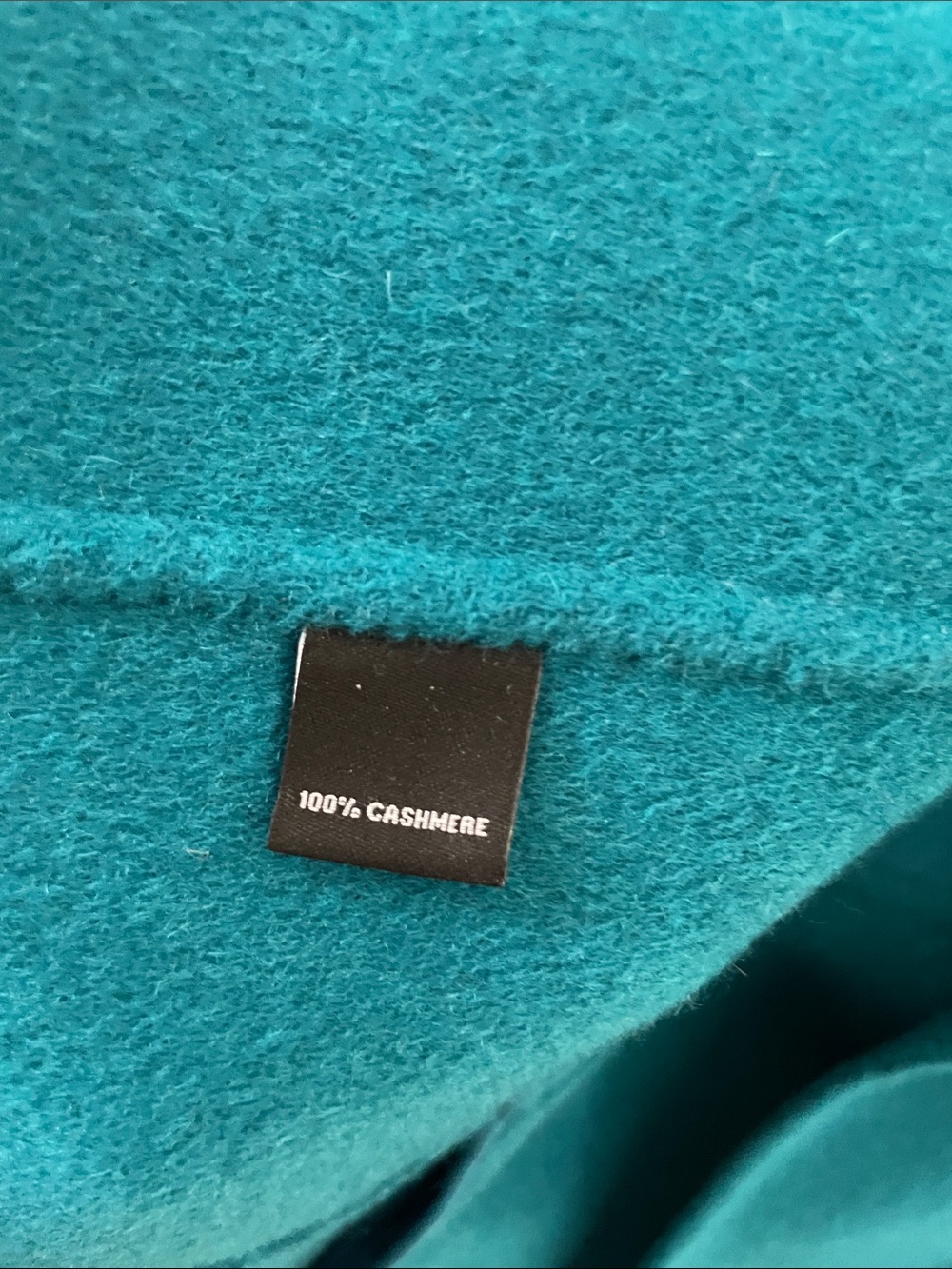 Neiman Marcus Cashmere Collection Teal Size Large Cashmere Jacket, NWT - Picture 11 of 14